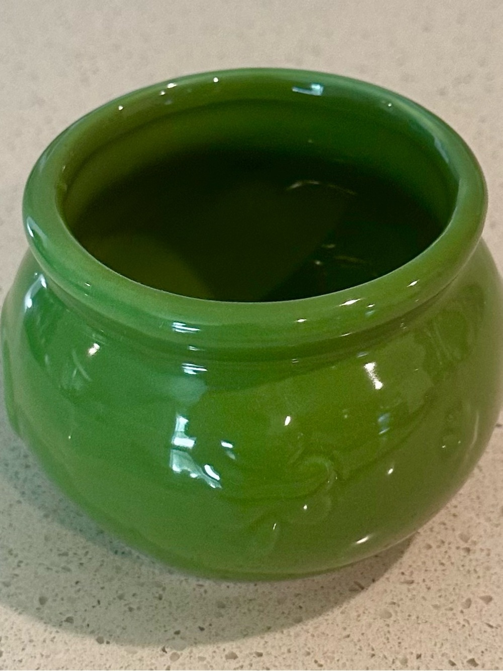 Hobby Lobby Glossy Green Ceramic Pot
